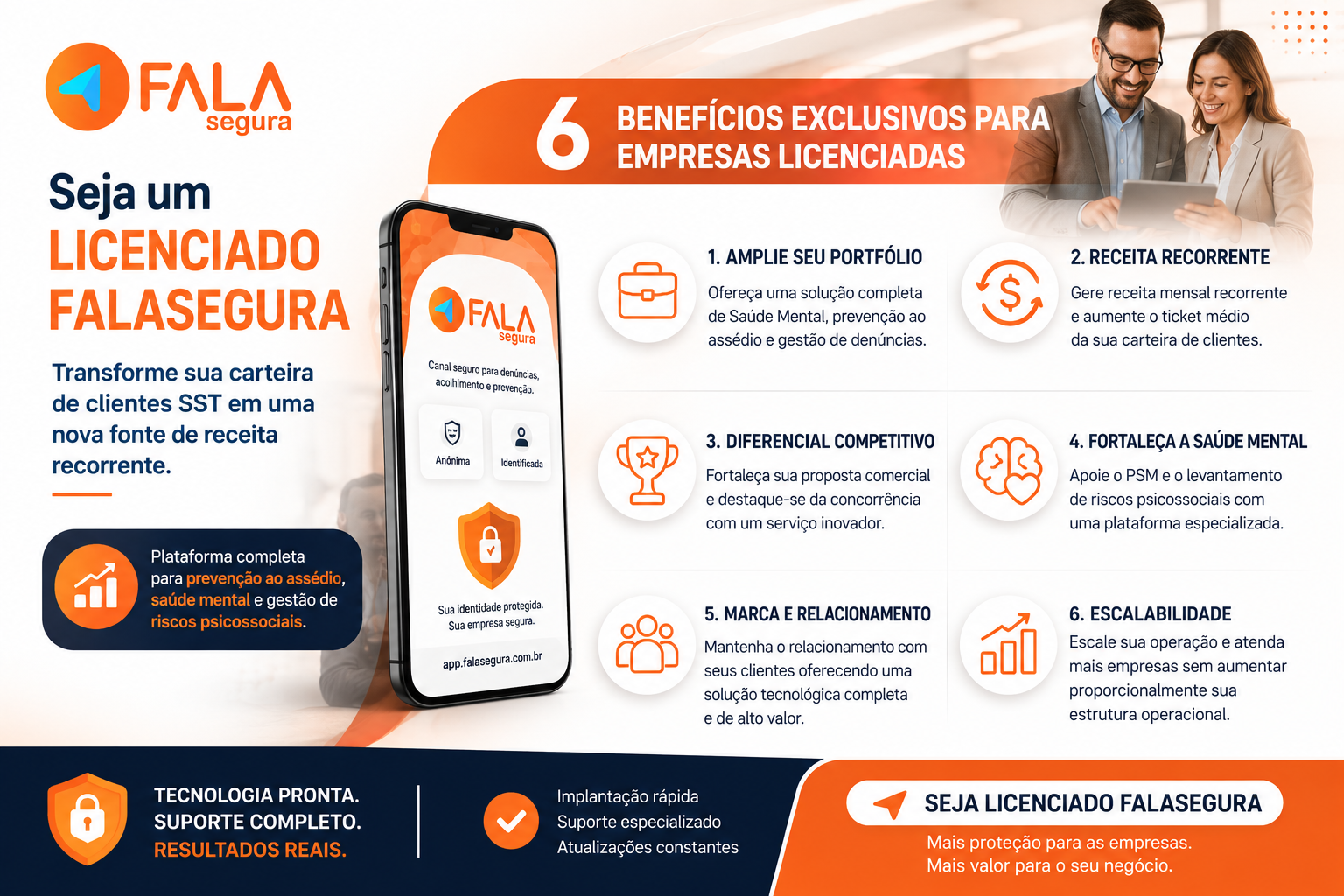 Seja um Licenciado FalaSegura®